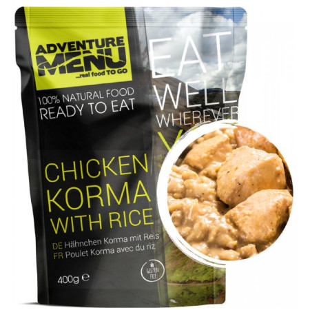 Plato preparado Adventure Menu Pollo Korma con arroz 400 g