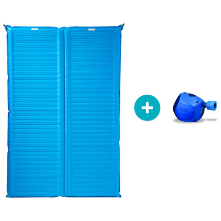 Colchoneta hinchable Therm-a-Rest NeoAir Camper Duo + Pumpa Torr azul MediterraneanBlue