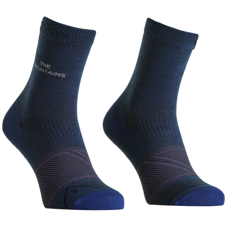 Calcetines de lana merino para hombre Ortovox Alpine Light Comp Mid Socks M azul/gris Blue Nunatak