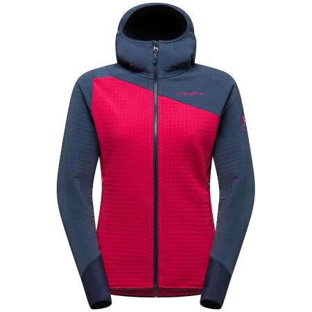 Chaqueta polar para mujer La Sportiva Bristen Thermal Hoody W rosa/gris Azalea/Night Sky