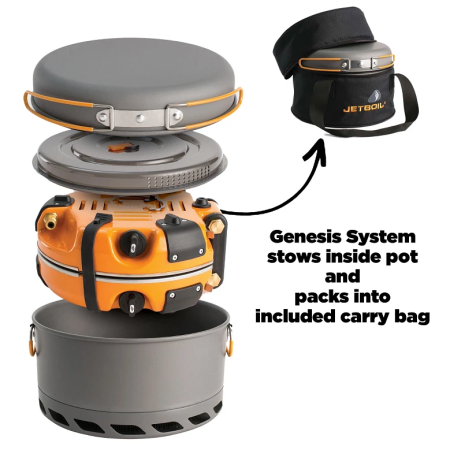 Hornillo de gas Jet Boil Genesis Basecamp System – Isobutane