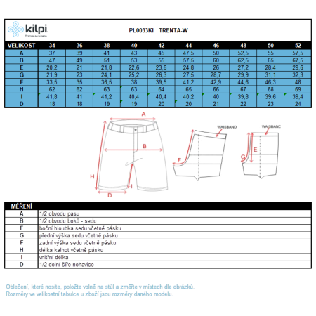 Pantalones de tres cuartos para mujer Kilpi Trenta-W