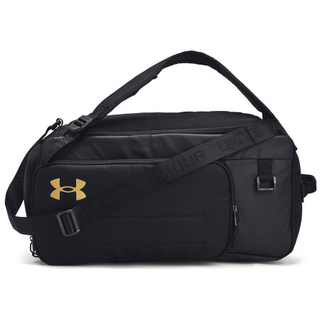 Bolsa de viaje Under Armour Contain Duo SM BP Duffle negro Black/Metallic Gold