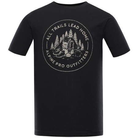 Camiseta de hombre Alpine Pro Lefer negro/gris black