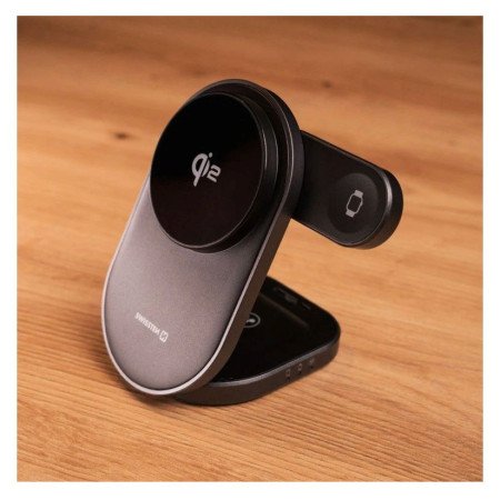 Cargador inalámbrico Swissten MagBase 3-in-1