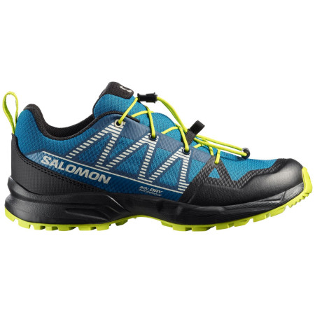 Calzado para niños Salomon Outscape Waterproof J azul Mykonos Blue / Black / Acid Lime