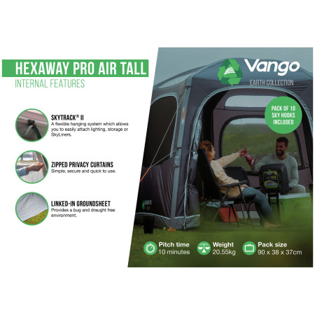 Carpa de autocaravana/furgoneta Vango HexAway Pro Air Tall