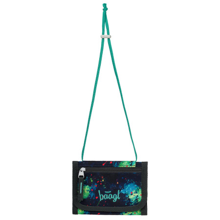 Cartera Baagl Peněženka na krk negro/verde Chill GRS