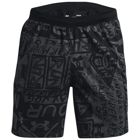 Pantalones cortos de hombre Under Armour Destroy All Miles Short negro Black / Black / Reflective