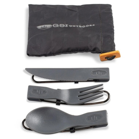 Juego de cubiertos GSI Outdoors Tekk Trio Folding Cutlery Set