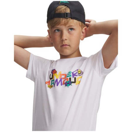 Camiseta funcional para niños Under Armour UA B Patch Pack Wm SS White