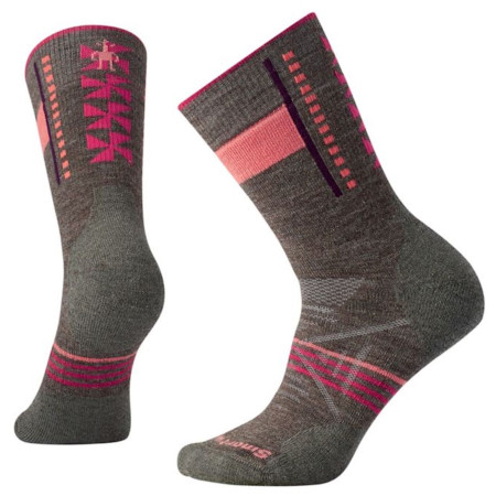 Calcetines de mujer Smartwool W Phd Outdoor Medium Pattern C gris/violeta Taupe