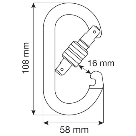 Mosquetón Camp Steel Oval Standard Lock
