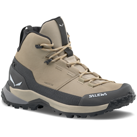 Calzado de senderismo para mujer Salewa Puez Leather Mid Ptx W marrón claro Quicksand/Onyx