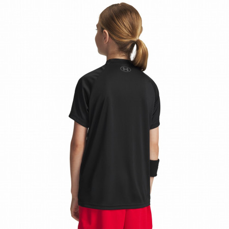 Camiseta para niños Under Armour Tech Split Wordmark SS-BLK