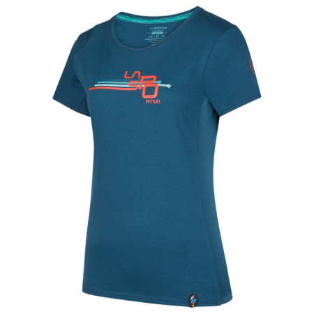 Camiseta de mujer La Sportiva Stripe Cube T-Shirt W azul Storm Blue