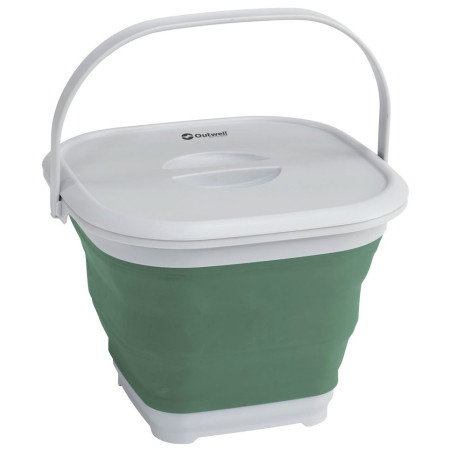 Cesta plegable Outwell Collaps Bucket Square verde oscuro Shadow Green