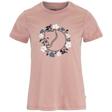 Camiseta de mujer Fjällräven Fjällblomster Fox T-shirt W rosa Chalk Rose