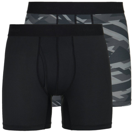 Calzoncillos bóxer para hombre Kilpi 2P Nett-M negro/gris black/grey