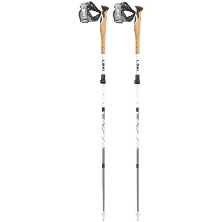 Bastones de carrera de senderos Leki Cross Trail FX Superlite 110-130 cm blanco/negro white-envy-black