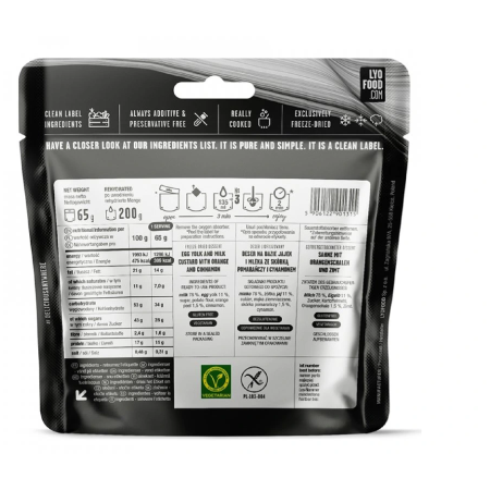 Postre Lyo food Crema Catalana