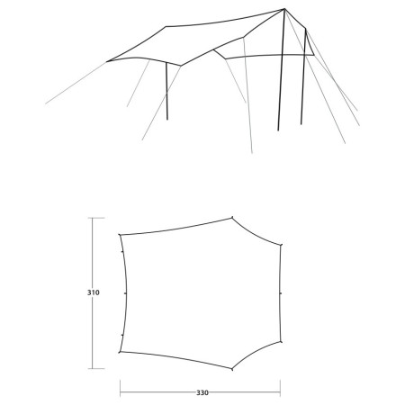 Extensión de carpa Outwell Canopy Tarp M