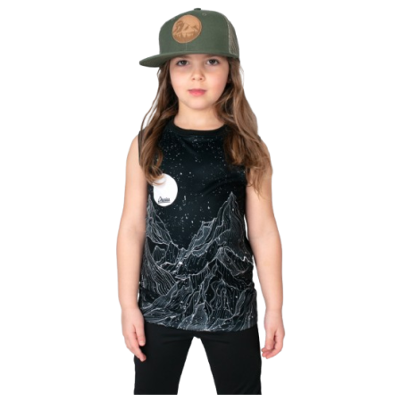 Camiseta sin mangas para niños Drexiss Full Diamond Beach Black Coolmax negro/blanco