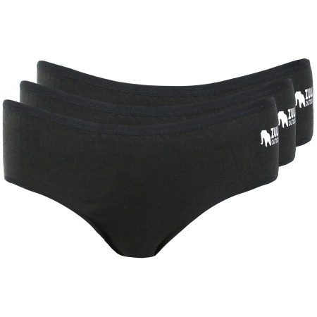 Bragas de mujer Zulu Bambus 210 3-pack negro Black