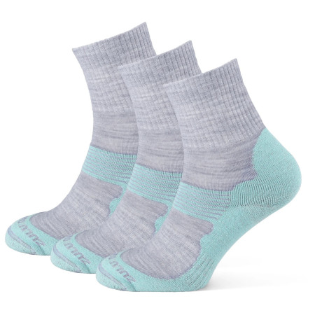 Calcetines Zulu Merino Allseason 3-pack turquesa/gris turquoise/grey
