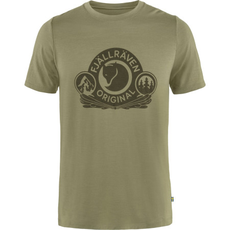 Camiseta funcional de hombre Fjällräven Abisko Wool Classic SS M verde Light Olive