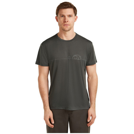 Camiseta funcional de hombre Icebreaker Merino Blend Core SS Tee Single Line Camp