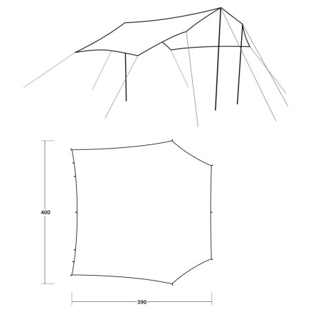 Extensión de carpa Outwell Canopy Tarp L