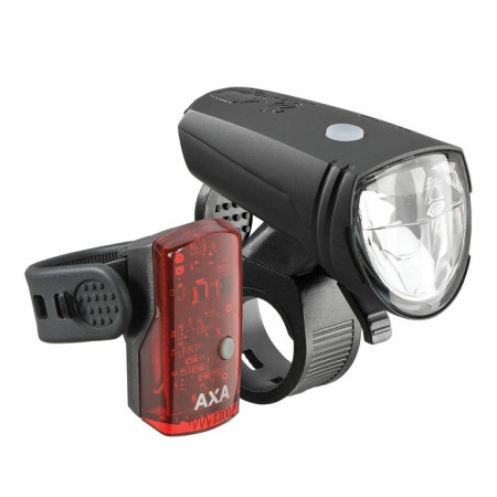 Luz delantera / trasera AXA GREENLINE25 SET negro