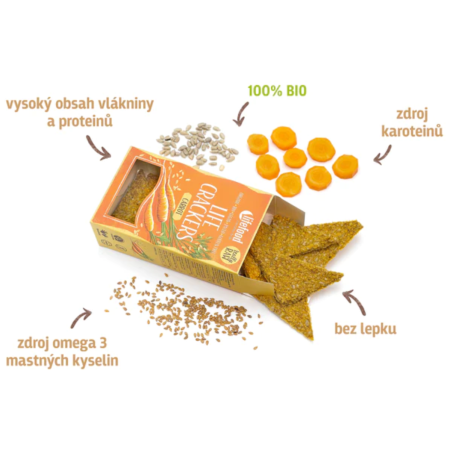 Galletas Lifefood LIFE CRACKERS Mrkvánky RAW BIO 80 g