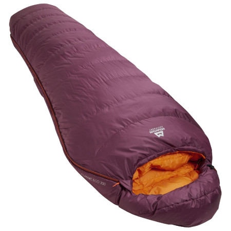 Saco de dormir de plumón Mountain Equipment Classic Eco 300 Wmns Long violeta Me-01730 Raisin