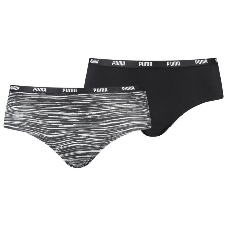 Bragas de mujer Puma Women Printer Hipster 2P negro black