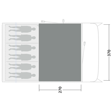 Alfombra para tienda Outwell Cozy Carpet Denver 6