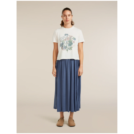 Camiseta de mujer Icebreaker Merino 150 Tech Lite SS Crop Tee NZ Flora
