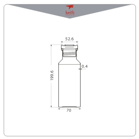 Botella Keith Titanium Titanium Sport Bottle 550 ml