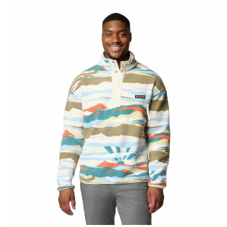 Sudadera de hombre Columbia Helvetia™ II Printed Half Snap Fleece blanco/azul Chalk Rogue Valley