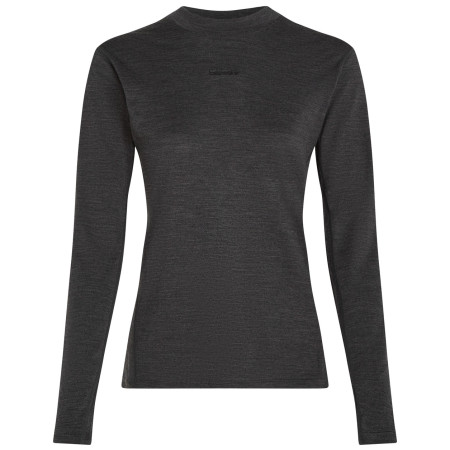 Camiseta funcional de mujer Icebreaker Women 200 MerinoFine™ Ace LS Mock Neck gris oscuro Jet Hthr-011