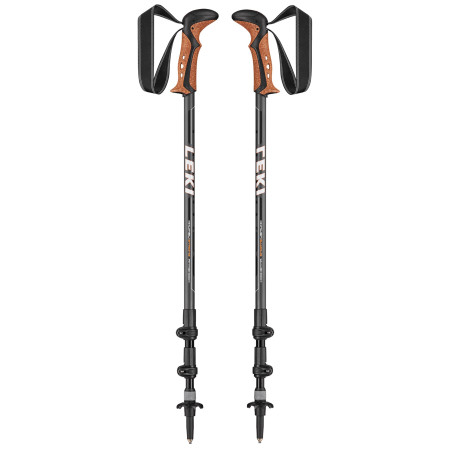 Bastones de senderismo Leki Khumbu Antishock gris/naranja DarkanthraciteWhiteOrange