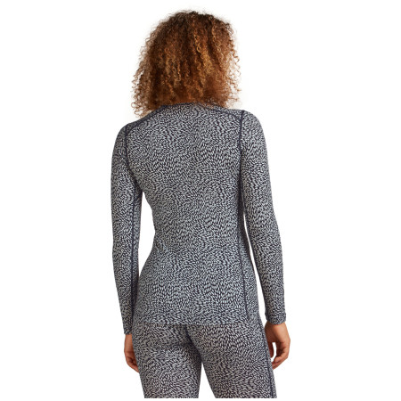 Camiseta funcional de mujer Icebreaker Women Merino 200 Oasis LS Crewe Flock Forms AOP