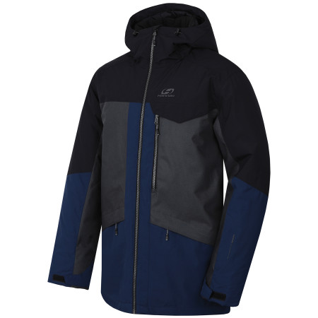 Chaqueta de esquí para hombre Hannah Tiersen negro/azul DarkGrayMel/DressBlues