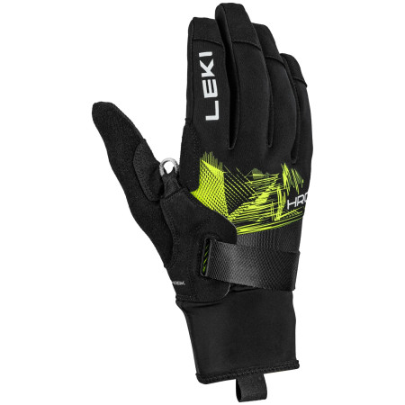 Guantes de esquí de fondo Leki HRC Race TR negro/amarillo black-neonyellow-white