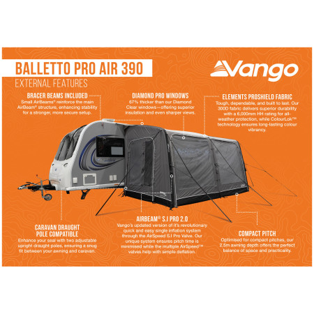 Carpa de autocaravana/furgoneta Vango Balletto Pro Air 390