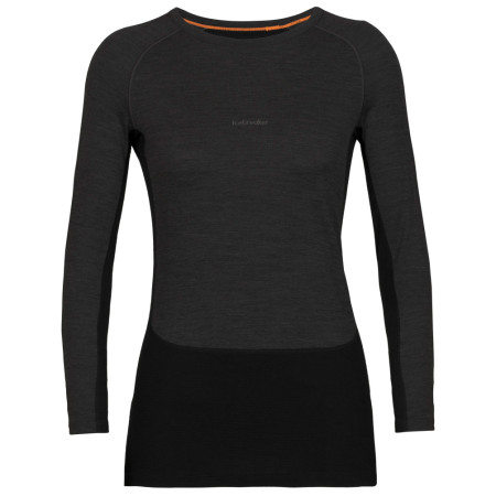 Camiseta funcional de mujer Icebreaker ZoneKnit™ 200 LS Crewe gris/negro jet heather/black/metro heather/cb