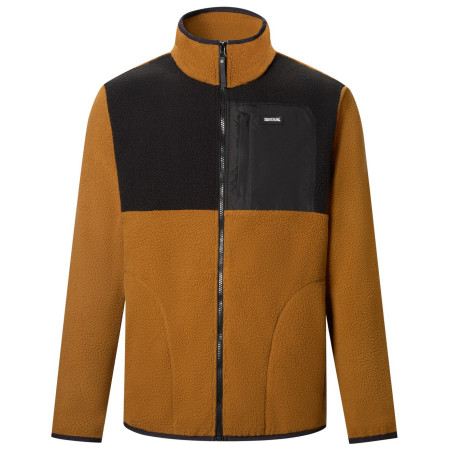 Sudadera funcional de hombre Regatta Frankie Borg Colour Block marrón/negro Rich Tan/Blk