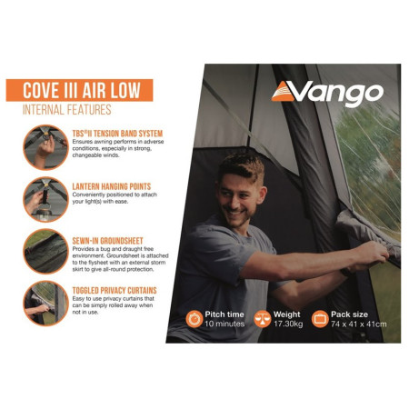 Carpa de autocaravana/furgoneta Vango Cove III Air Low