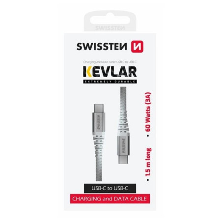 Cable Swissten Kevlar USB C / USB C 1,5 m
